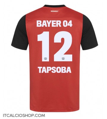 Bayer Leverkusen Edmond Tapsoba #12 Prima Maglia 2024-25 Manica Corta